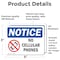 Signmission No Cellular Phones, 5 in W x Rectangle, Vinyl Decal OS-2PACK-NS-D-35-L-16045 - alternate 5